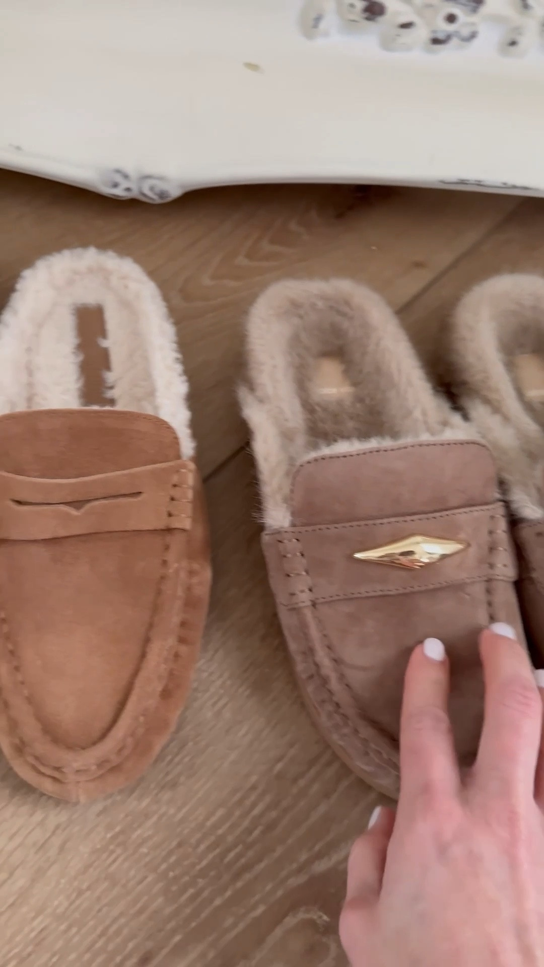 Steve Madden Sherpa mules TTS. Dolce vita Sherpa mule size down a full size. Small striped sweater. Jeans 25. I cut them. Color 7 yrs bleu taboo.

Winter shoes, mules, Sherpa, mules

#LTKOver40