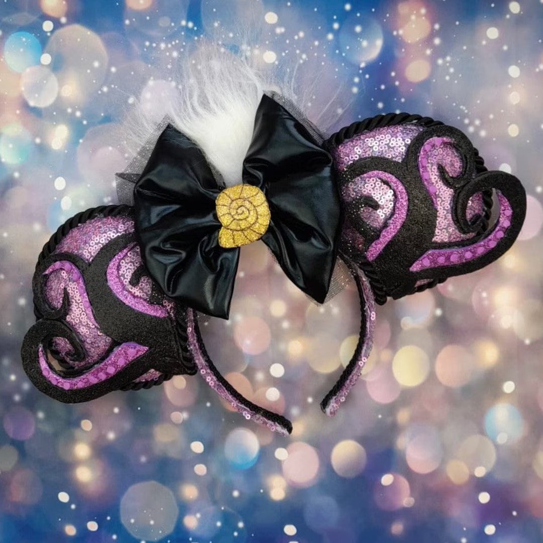 Sea Witch ‘ursula’ Inspired Mouse Ear Headband Mermaid Ears Halloween Villain - Etsy | Etsy (US)