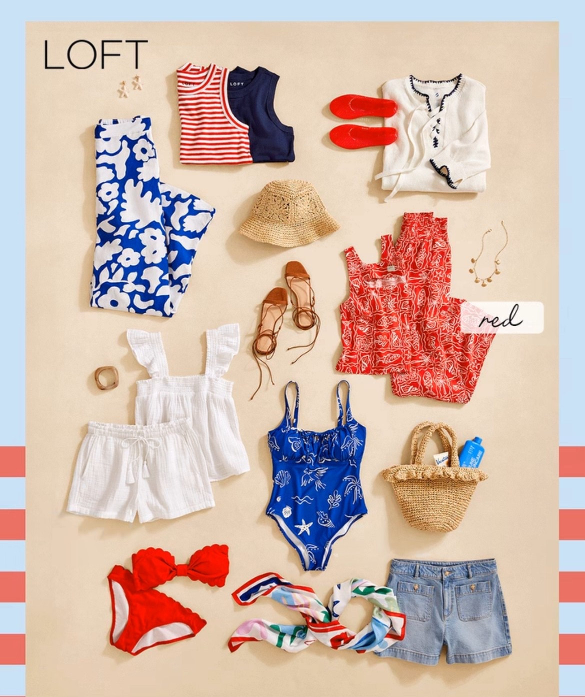 Red, White, and YOU! Loving all the ❤️🤍💙 from Loft! 