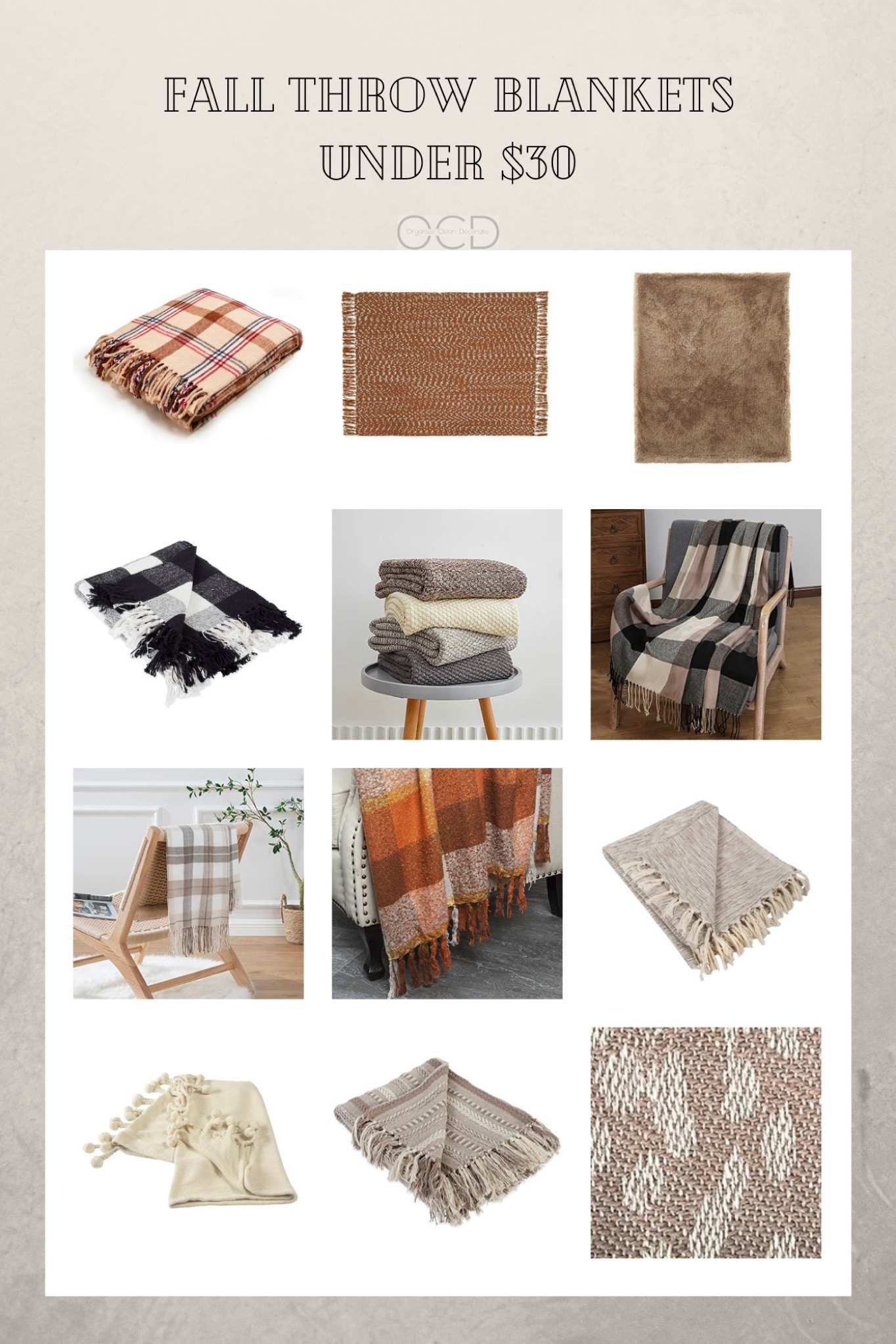 Affordable fall throw blankets for any style that bring in that instant cozy fall vibe 

#LTKhome #LTKSeasonal