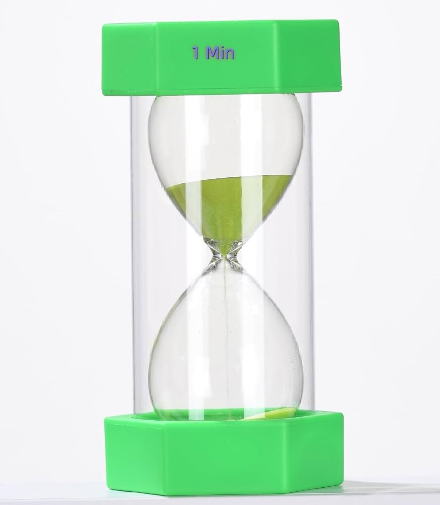 Colorful Sand Timers, Hourglass Sand Timers 1Minutes Sandglass Timer with Protective Cover for To... | Amazon (US)