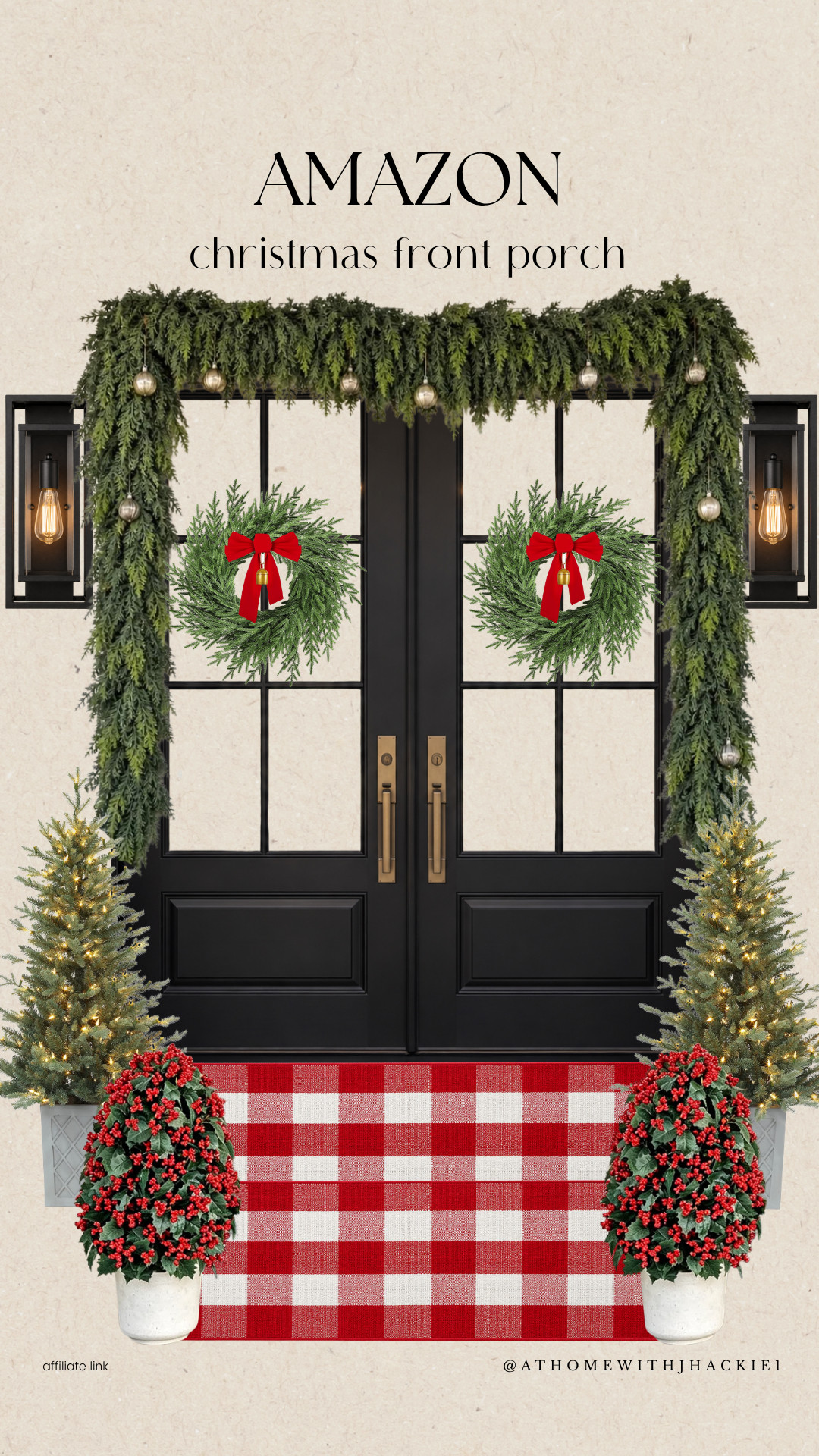 Amazon Christmas porch decor, Amazon Christmas decor, Christmas front porch ideas, Christmas porch decor, Christmas entryway decor, Christmas door decor, black front door Christmas decor, double front door Christmas decor, Christmas wreaths, Christmas garland, outdoor Christmas garland, red Christmas bows, pre lit Christmas trees, outdoor Christmas trees, Christmas porch planters, winter porch decor, red and green Christmas decor, buffalo plaid Christmas rug, Christmas doormat layering, traditional Christmas porch, classic Christmas decor, holiday curb appeal, Amazon outdoor Christmas decor

#LTKSeasonal #LTKHome