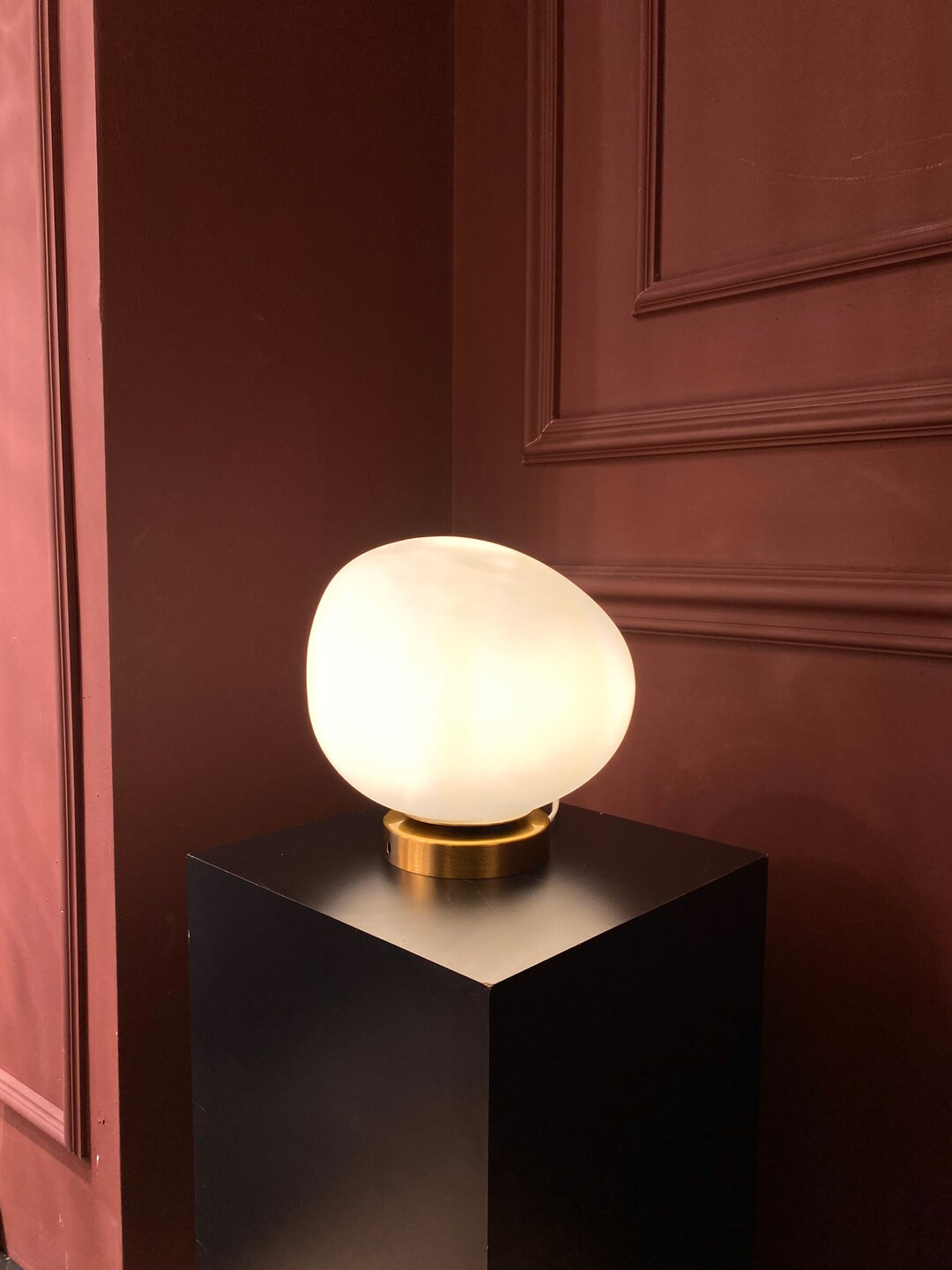 Minimalist Table Lamp, Glass Table Lamp, Modern Glass Lamp, Unique Lamp, Bedside Lamp, Living Roo... | Etsy (US)