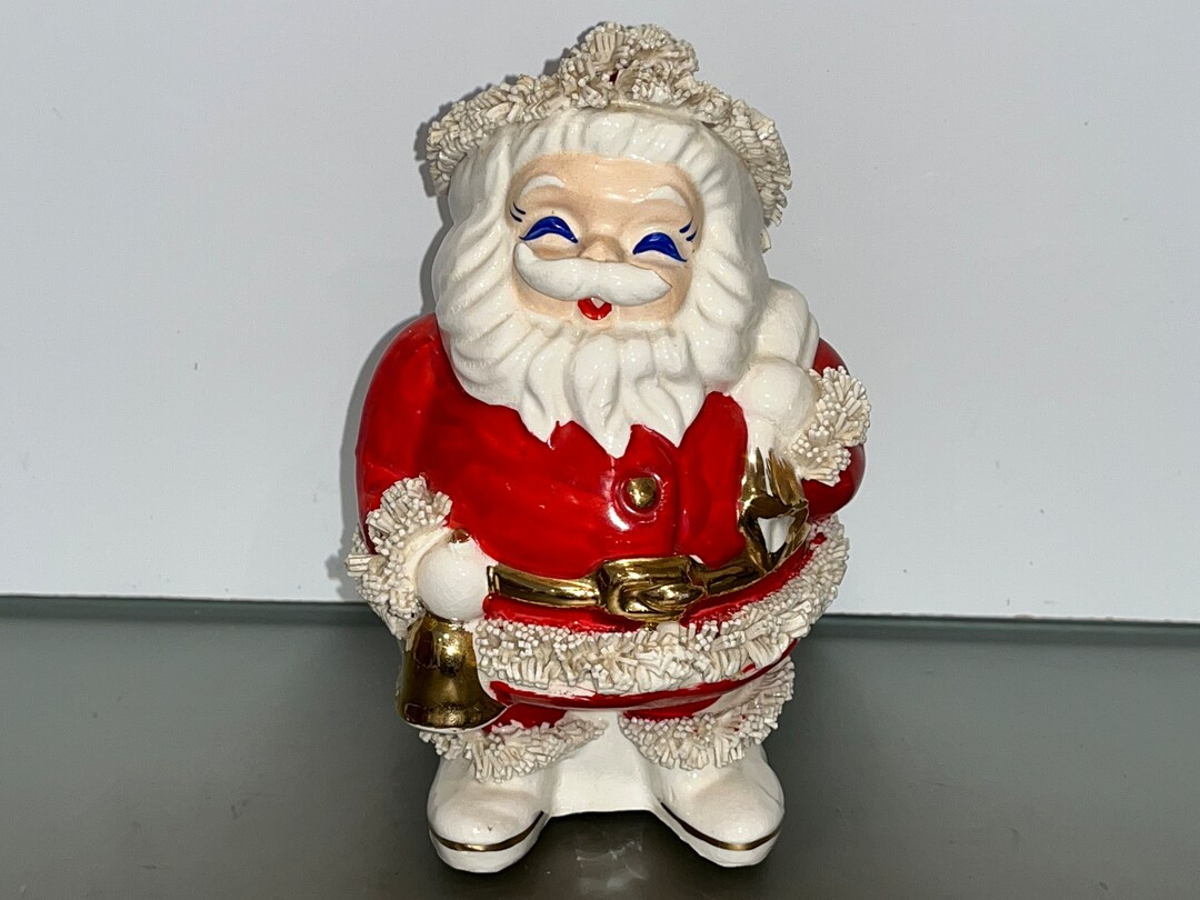 Vintage Napco Spaghetti Santa Bank Red White Spaghetti Santa - Etsy | Etsy (US)