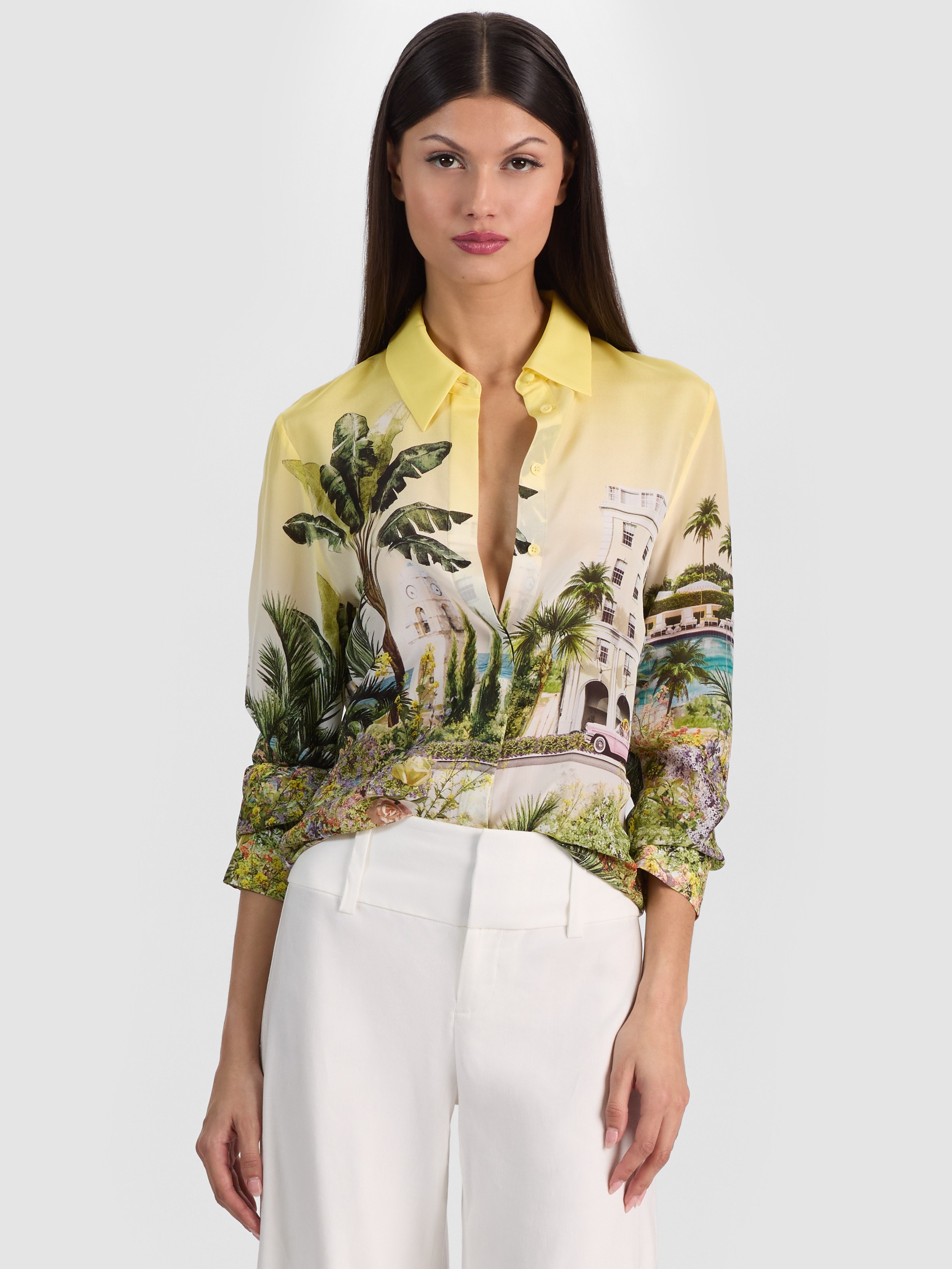 alice + olivia WILLA SILK BLOUSE | Alice + Olivia