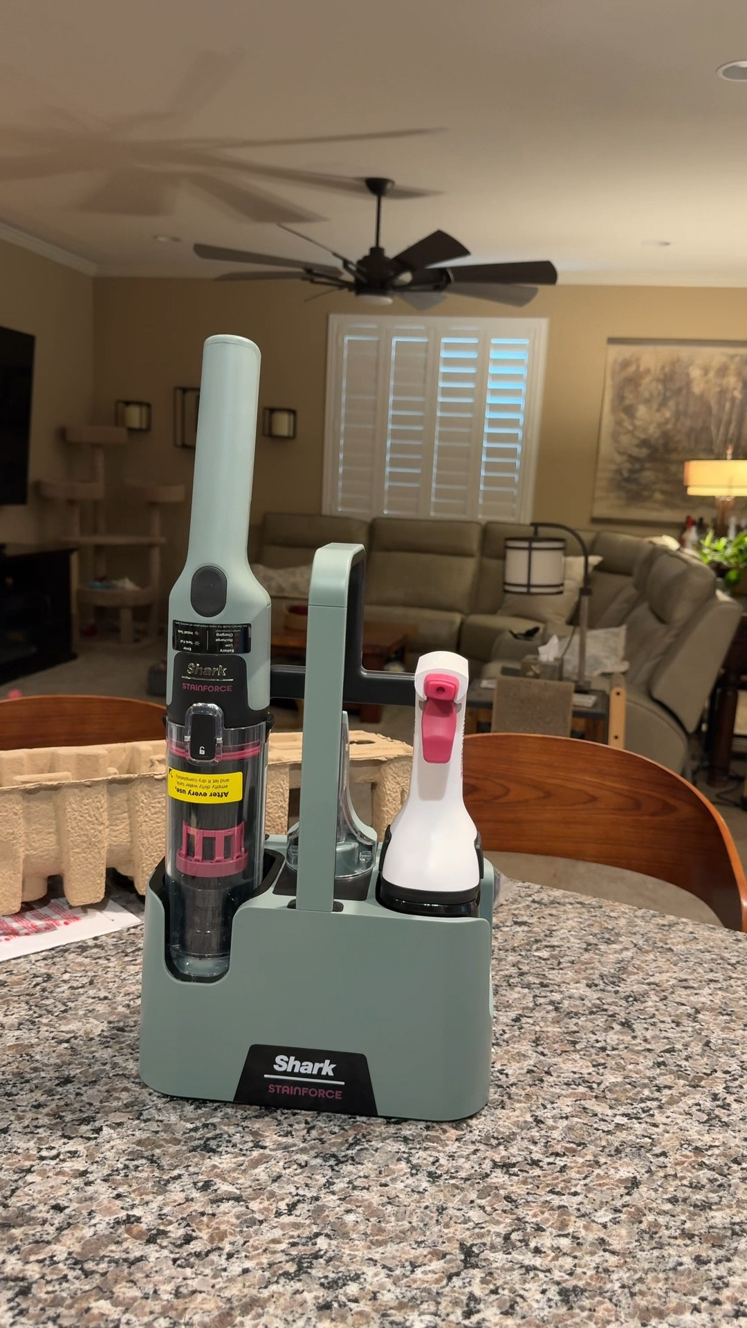 Did I buy this because it’s mint green? No. But that’s definitely what caught my attention first. What actually sold me was that it’s a grab-and-go stain cleaner I can keep right on the counter, fully charged and ready. I don’t want to drag out a big carpet machine every time there’s a spill, a pet mess, or a mystery spot on the rug. This one has strong suction, a targeted spray, and it actually pulls the mess out instead of just spreading it around. I use it on carpets, rugs, upholstery, stairs — basically anywhere something happens fast and I want it gone just as fast. If you like tools that look good, work hard, and actually get used, this is one of those.  

#LTKHome