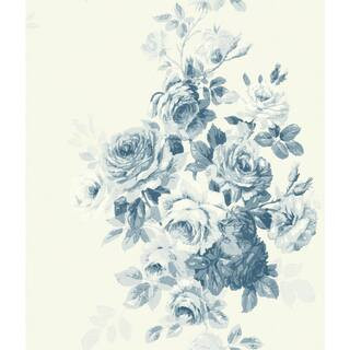 Tea Rose Spray and Stick Wallpaper | The Home Depot