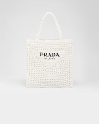 Raffia tote bag | Prada Spa US