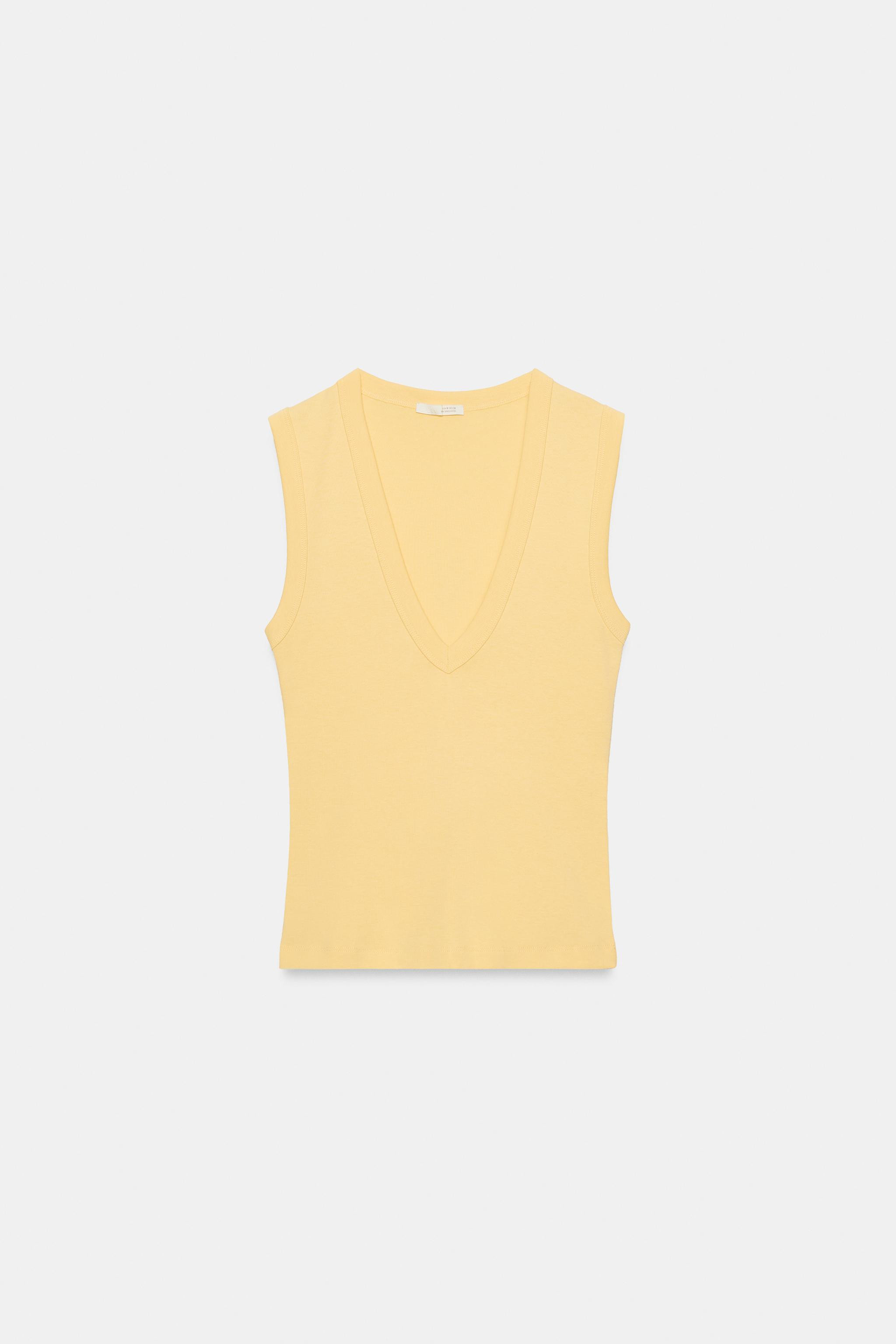 COTTON V-NECK T-SHIRT | Zara UK