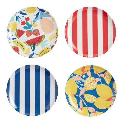 Riviera Beach Club Melamine Salad Plates Set of 4 | World Market