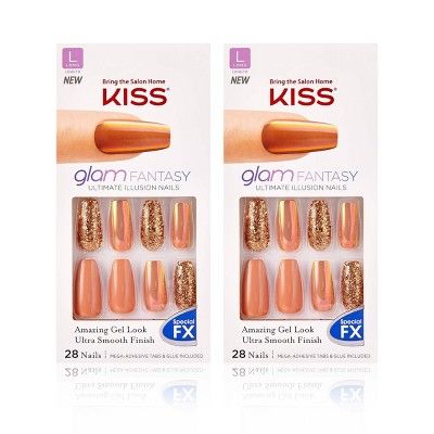 Kiss Glam Fantasy False Nails Trampoline Copper | Target