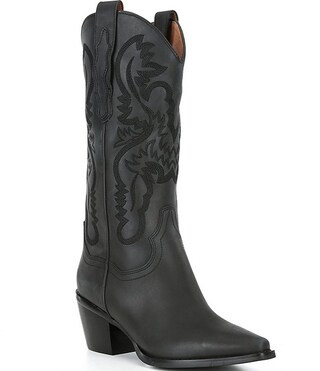 Dagget Leather Western Inspired Boots | Dillard's