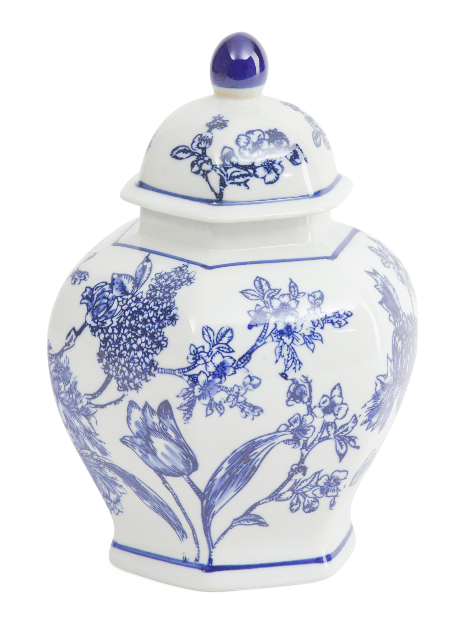 6.5x10 Floral Chinoiserie Ceramic Jar With Lid | TJ Maxx