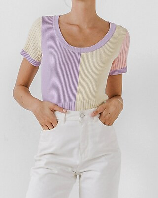 English Factory Color Blocked Sweater Top | Express