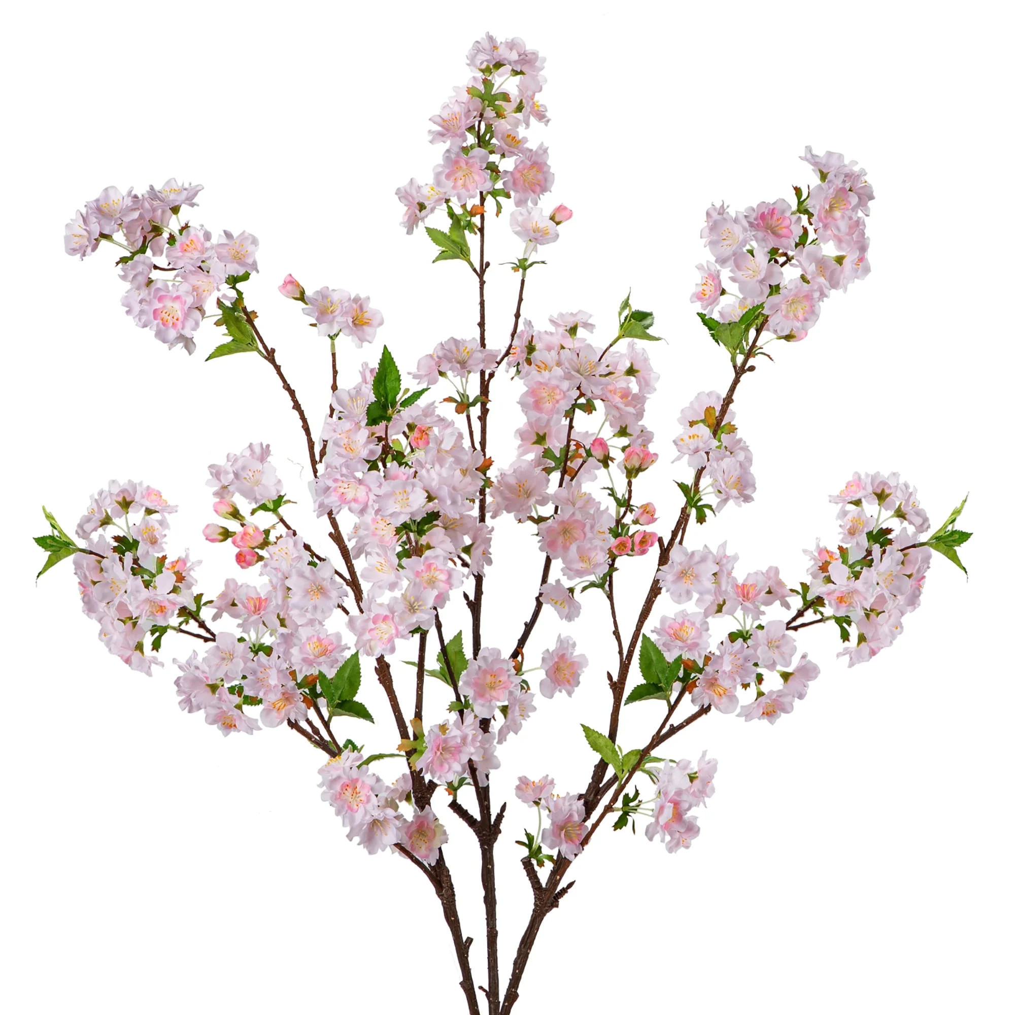 Briful 3 Pcs 39" Cherry Blossom Branches Long Stem Faux Cherry Flowers Peach Blossom Silk Flower ... | Walmart (US)