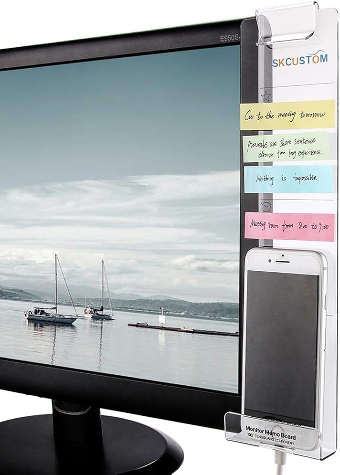 Quadow Monitor Message Board/Computer Monitors Side Panel/Notes Memo Board Message for Monitors,1... | Amazon (US)