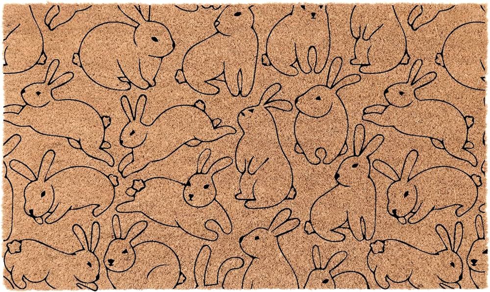 COCO MATS 'N MORE Easter Door Mat (Bunny Patterns) - Made in USA Non-Slip Easter Door Mat Outdoor... | Amazon (US)