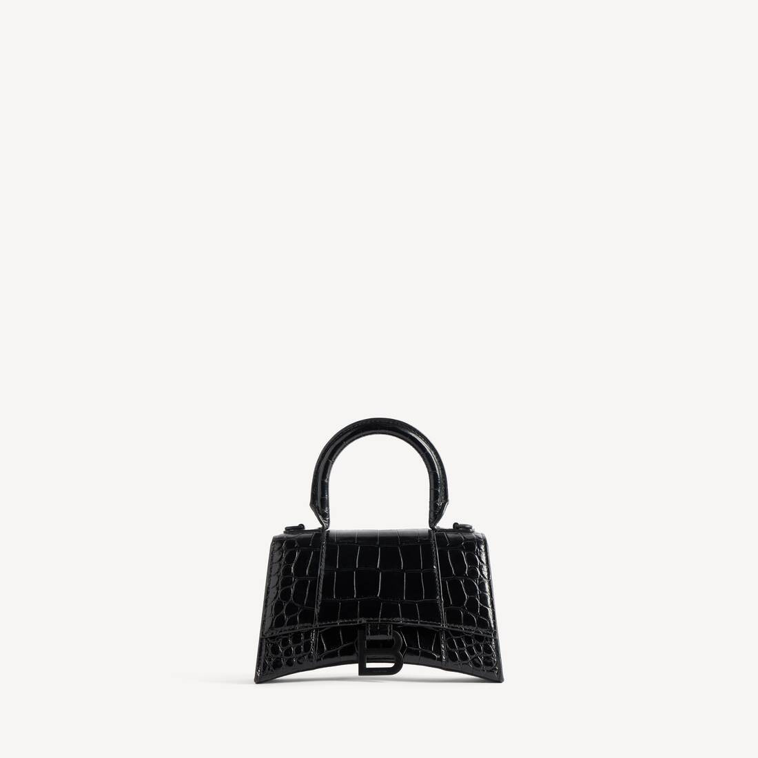 hourglass xs handbag crocodile embossed | Balenciaga