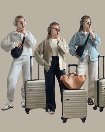 Airport outfits ✈️ 

Travel looks, travel outfits, airport looks, comfy outfits 

#LTKstyletip #LTKfindsunder50 #LTKtravel