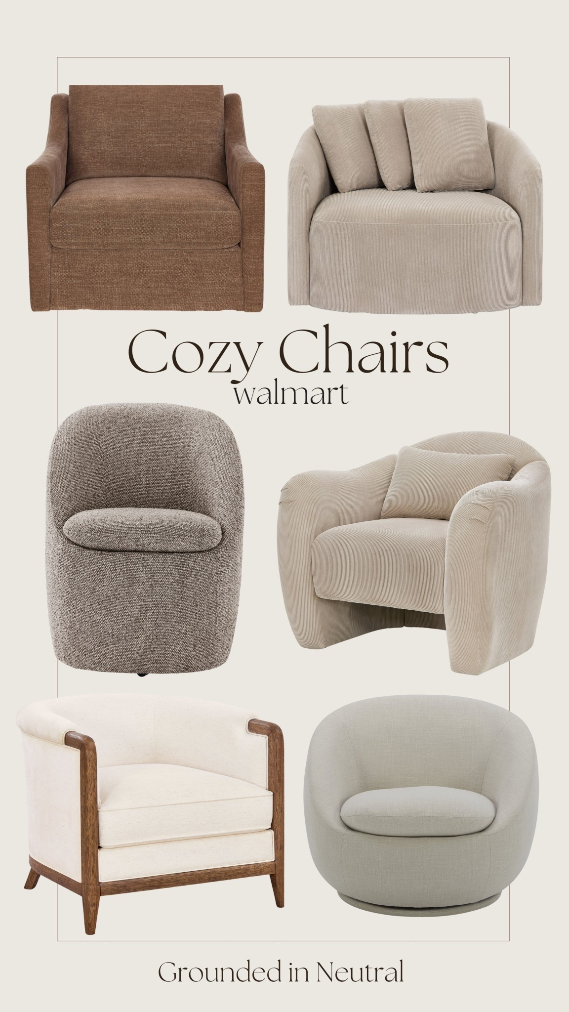 Cozy chairs from Walmart! All great options and a great price point. 🧸🤎

#LTKSaleAlert #LTKHome