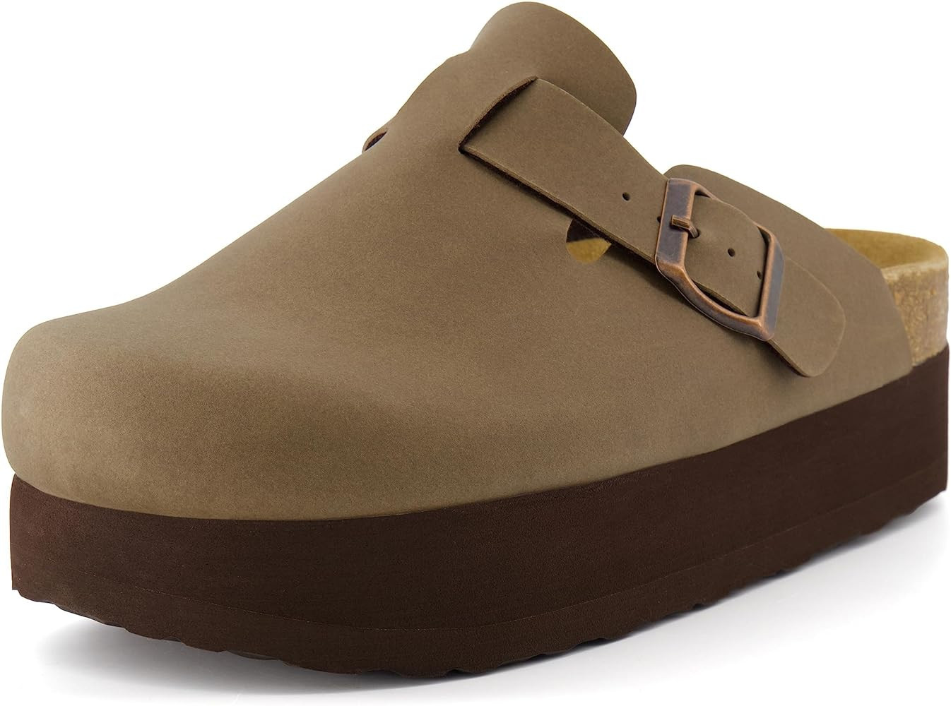 CUSHIONAIRE Women's Loom Cork Footbed Platform Clog with +Comfort, Wide Widths Available | Amazon (US)