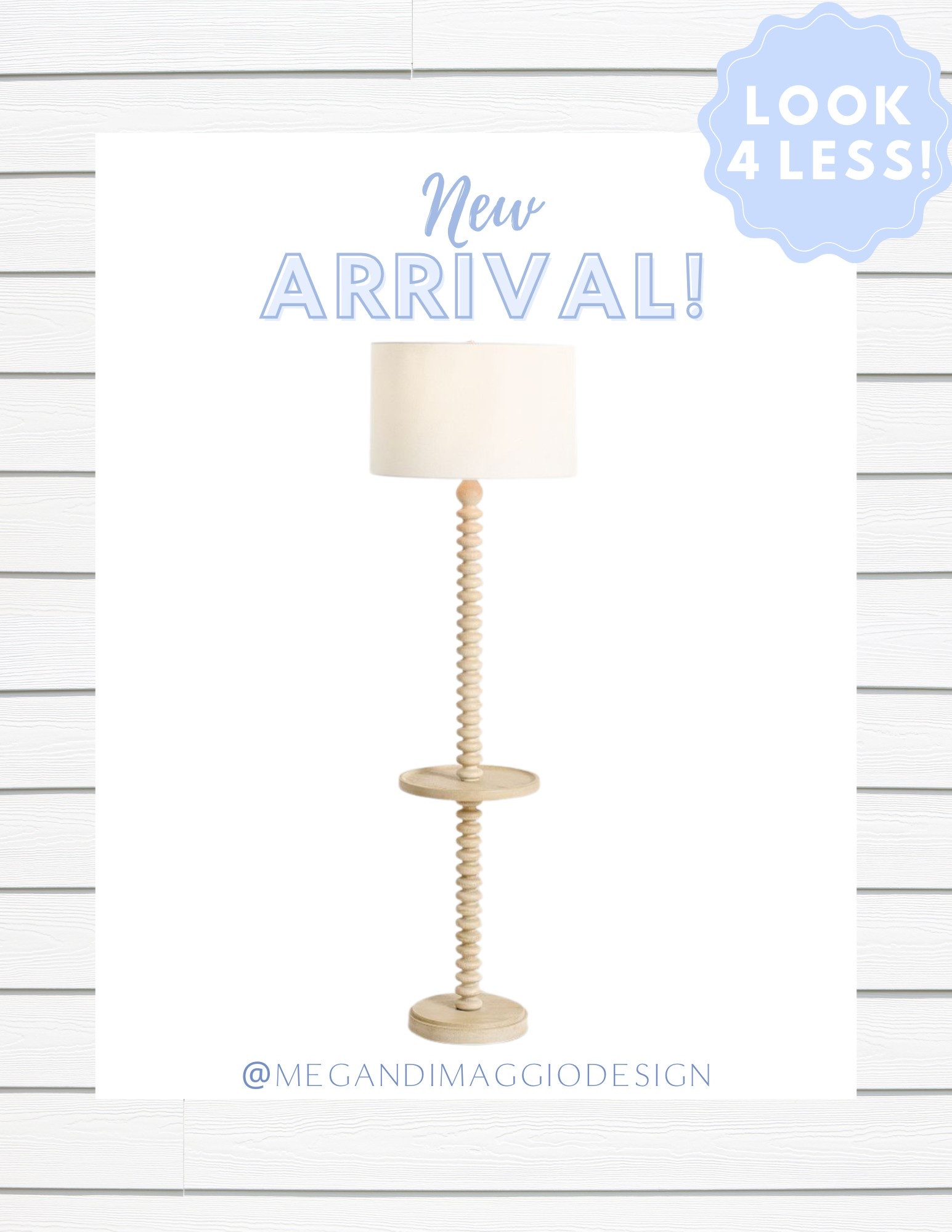 I’ve always loved a spindle style floor lamp and this one looks so much like the Serena & Lily version but for less!! 🙌🏻 Love that it has a built in table for maximizing a small space!