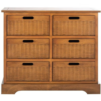 Landers 6 Drawer Storage Unit - STG5700 - Honey - Safavieh | Target
