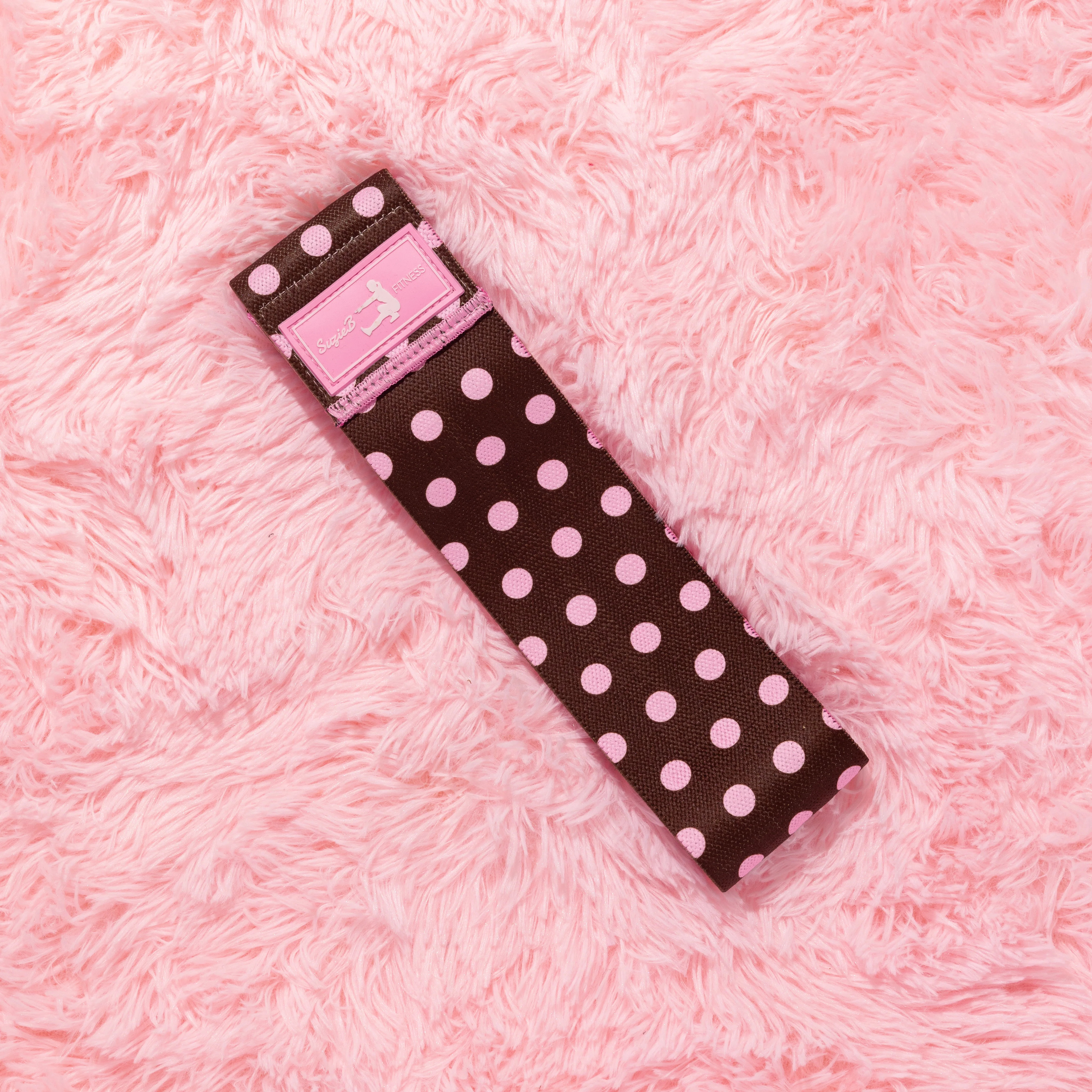 BROWN POLKA DOT GLUTE BAND | SuzieB Fitness