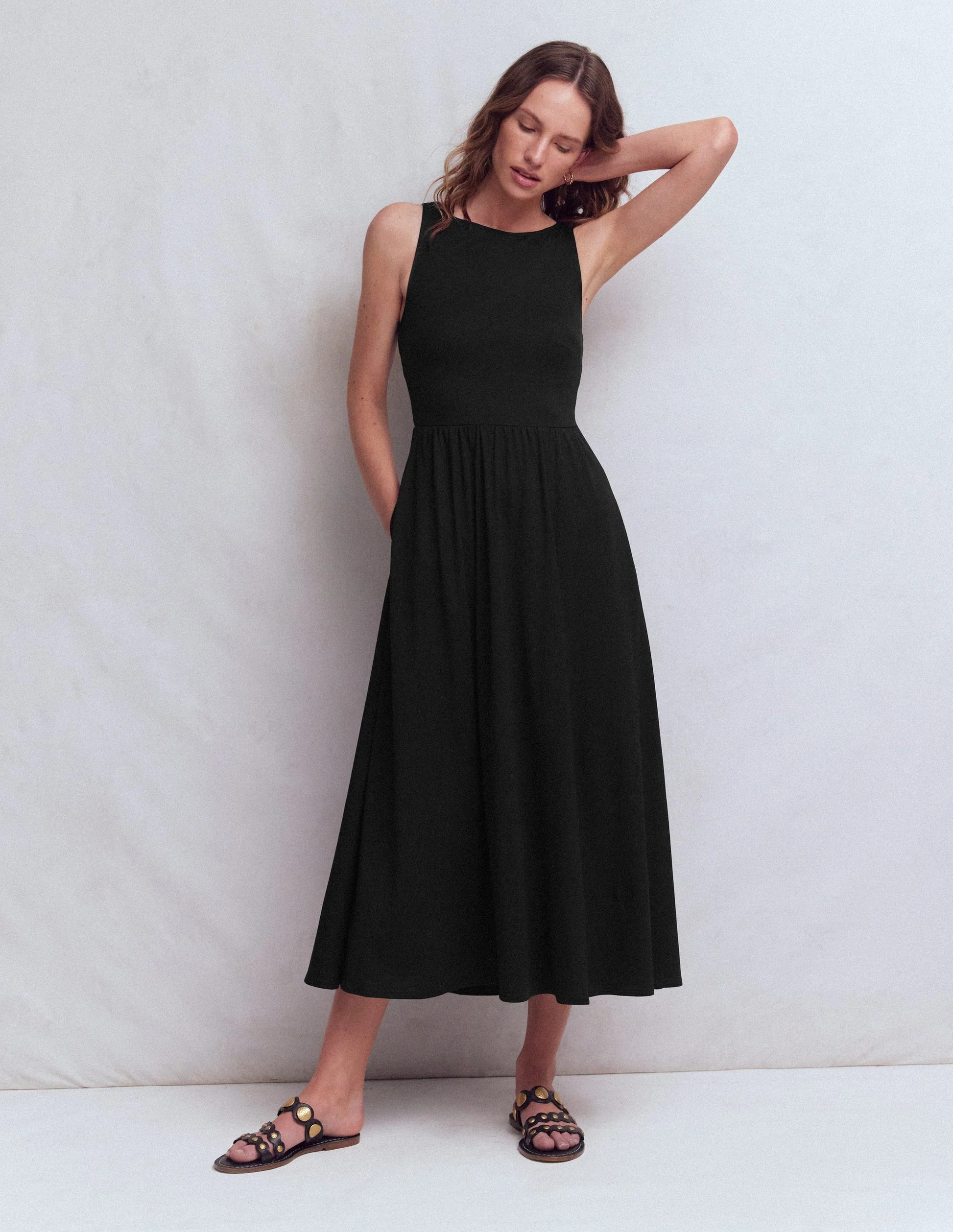 Saoirse Smock Back Dress-Black | Boden (US)