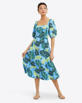 June Dress in Monstera Floral | Draper James (US)