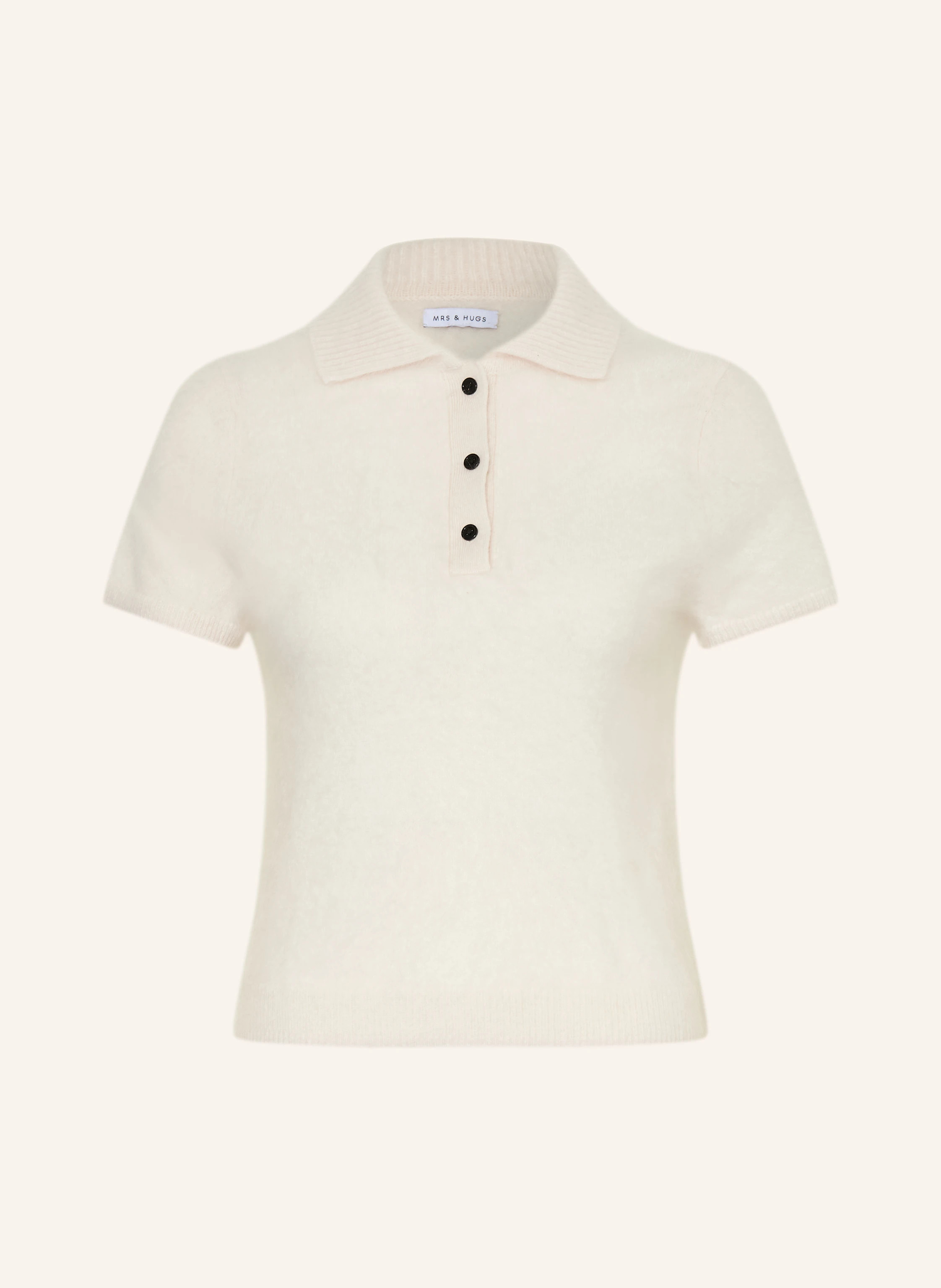 MRS & HUGS Strick-Poloshirt aus Cashmere in dunkelbraun | Breuninger (DACH)