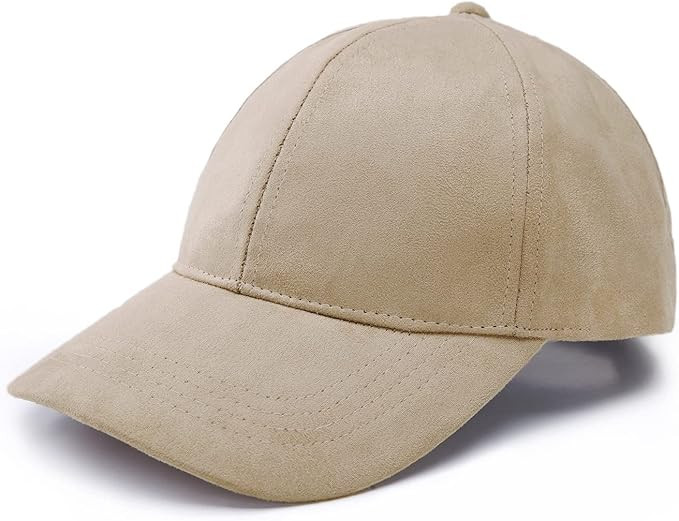JOOWEN Unisex Faux Suede Baseball Cap Adjustable Plain Dad Hat for Women Men | Amazon (US)