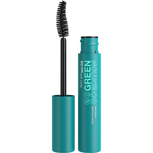 Maybelline Green Edition Mega Mousse Mascara Makeup, Smooth Buildable and Lightweight Volume, Formulated with Shea Butter, Very Black, 1 Count | Amazon (US)