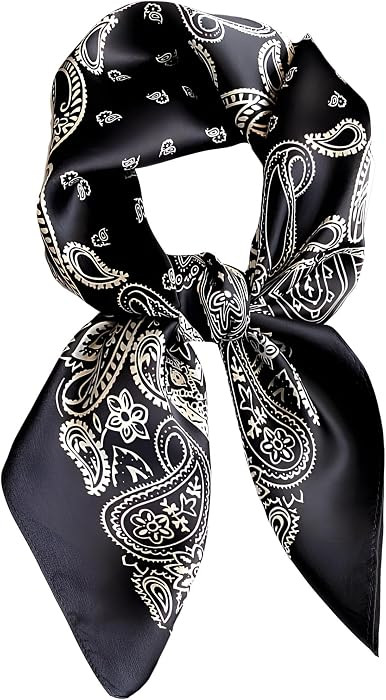 Hair Bandanas Scarf For Women Lightweight Fashion Neck Silk Satin Head Scarves For Sleeping Handb... | Amazon (US)