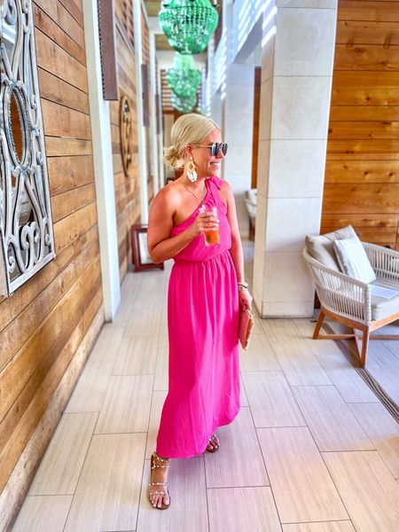 The perfect 2 piece set!!! Love this bright pink! Comes in other colors too! Wearing small. 

#LTKstyletip #LTKunder50 #LTKunder100