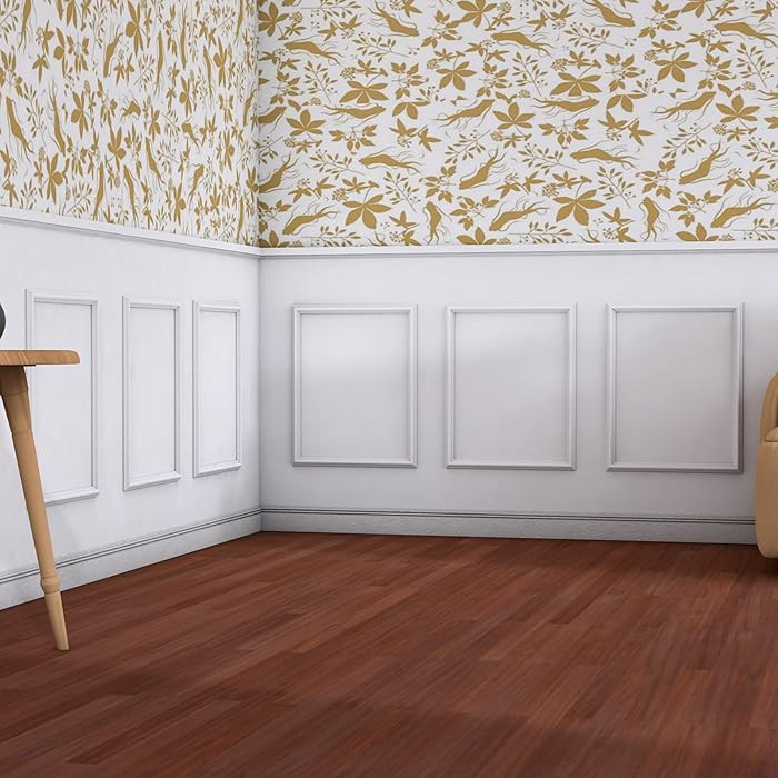 COUKIU Pre-Cut 6 Set Peel and Stick Wall Molding Trim Kit, 16" x20" Premade Wainscoting Panels, S... | Amazon (US)