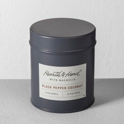 Tin Candle Black Pepper Coconut - Hearth & Hand™ with Magnolia | Target