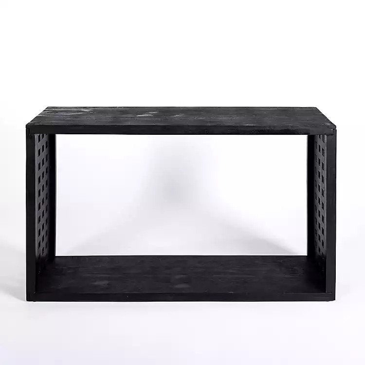 New! Black Wood Grid Console Table | Kirkland's Home