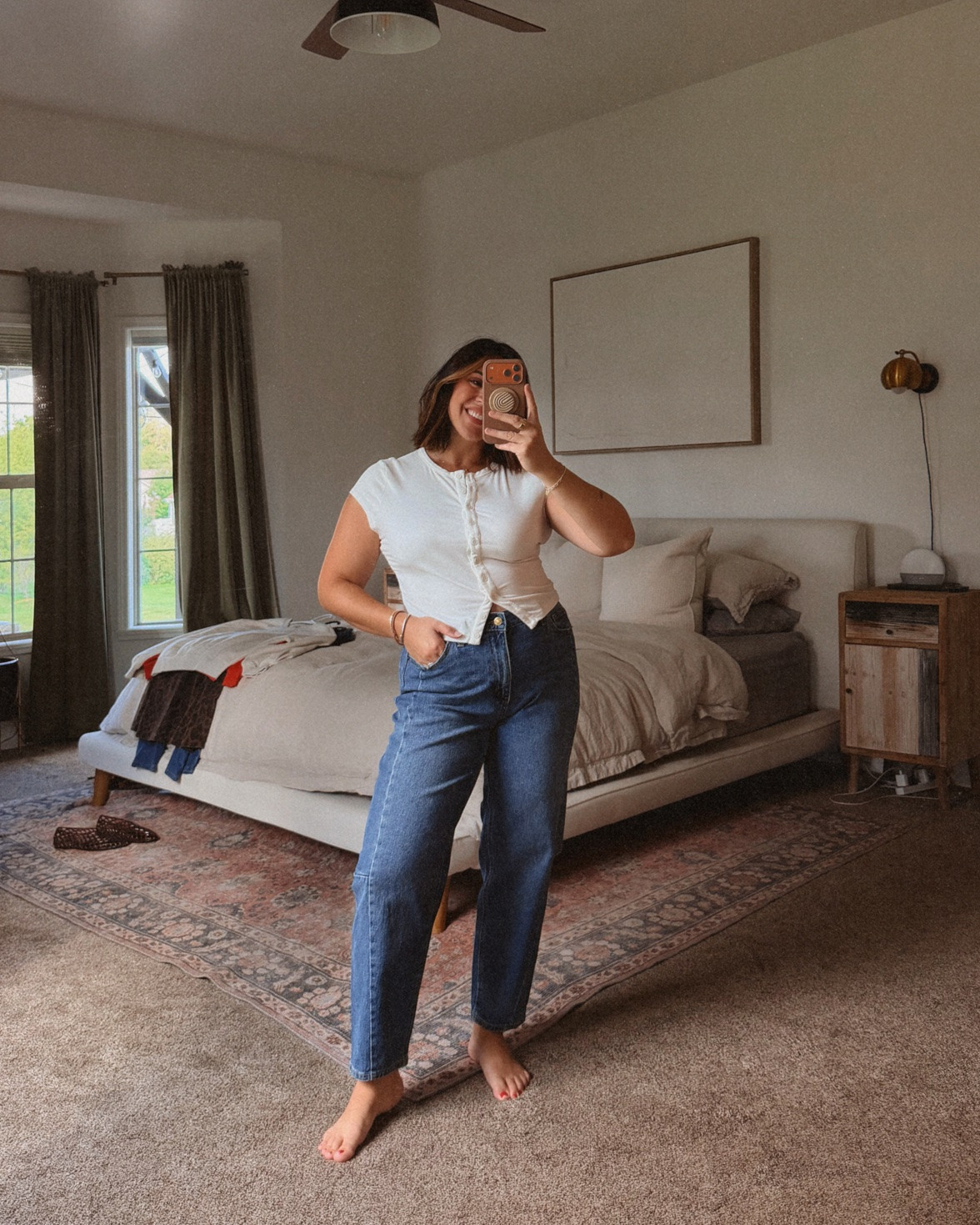 The sweetest barrel jeans but kinda look like straight leg mom jeans? Love! Size 10. TTS with some room. Under $25. Walmart. Midsize.

#LTKCon #LTKMidsize #LTKWorkwear