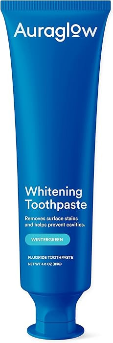 Auraglow Whitening Toothpaste, Hydrogen Peroxide Toothpaste with Fluoride, Whitens Teeth, Prevent... | Amazon (US)