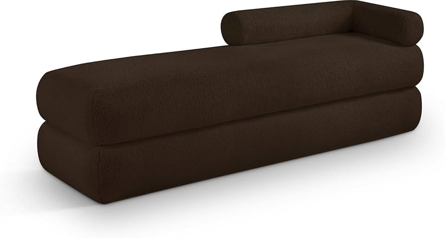 Meridian Furniture 190Brown Kennedy Collection Modern | Contemporary Bench with Soft Brown Faux S... | Amazon (US)