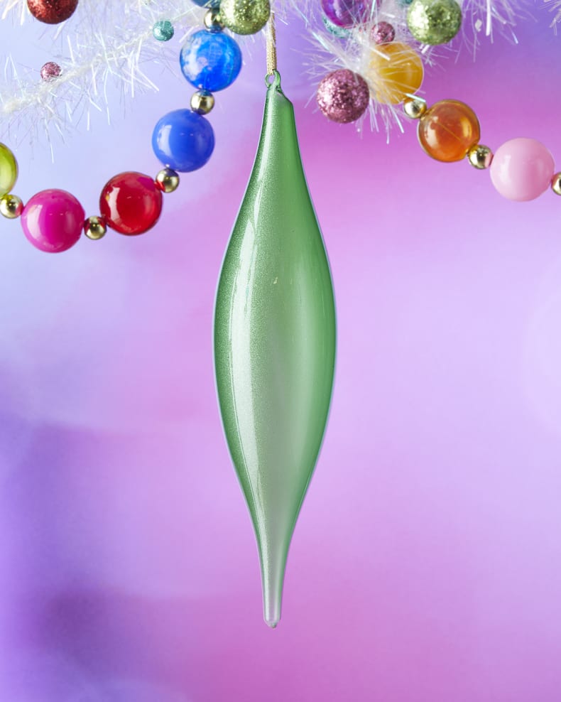 Jim Marvin 10" Green Glitter Bubble Gum Sphere Ornament | Neiman Marcus