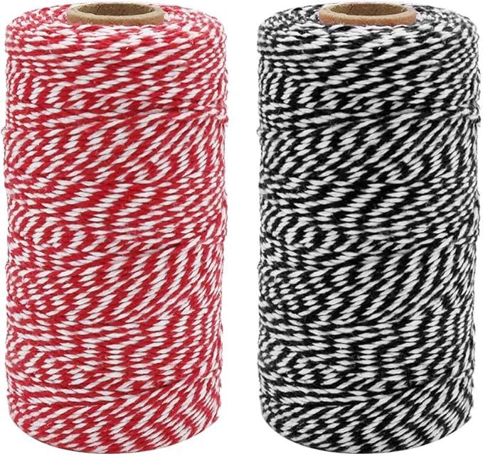 Tenn Well Bakers Twine, 656 Feet 2mm Striped Cotton Twine Ribbon for Gift Wrapping, Baking, Craft... | Amazon (US)