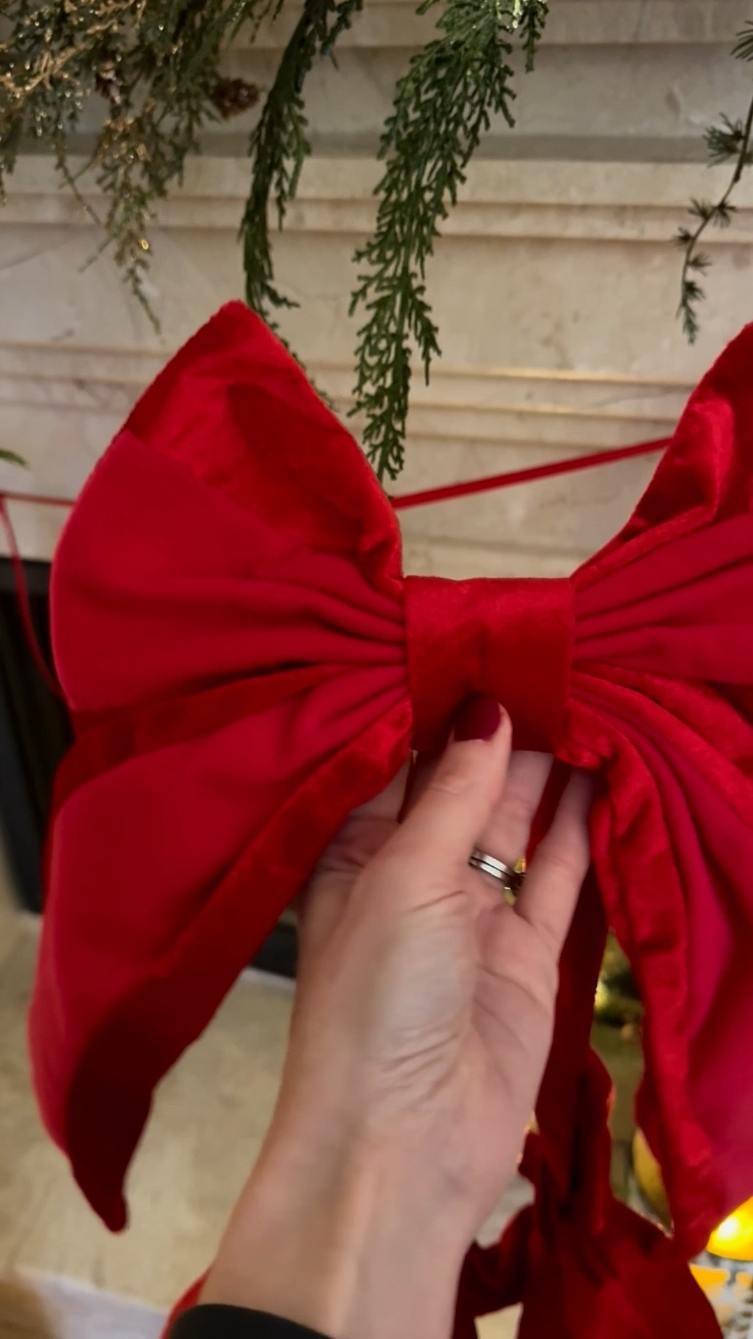 This oversized bow garland is too large for my indoor mantel but would be cute on a porch! On sale now 

#LTKSaleAlert #LTKHome #LTKHoliday