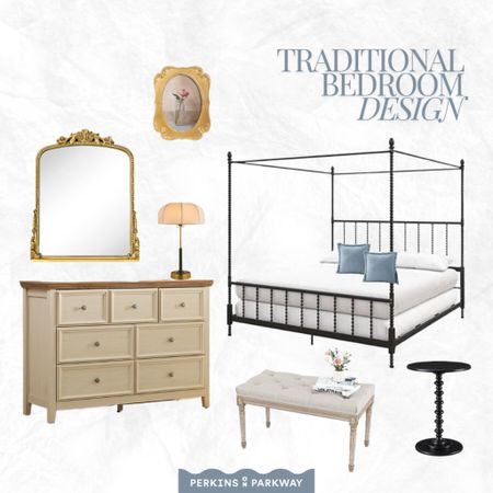 Looking for a traditional bedroom design that won’t go out of style? You’ve come to the right place! | www.perkinsonparkway.com | #amazonhome #amazonfinds #bedroomdesign #traditionalbedroom #homediy #homedesign 

#LTKFamily #LTKStyleTip #LTKHome