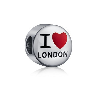 Bling Jewelry Travel I Love London England Charm Bead .925 Sterling Silver for Bracelet | Target