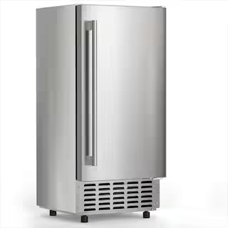 14.96 in. 66 lb. Built-in or Freestanding Commercial Nugget Ice Maker in Stainless Steel Silver | The Home Depot