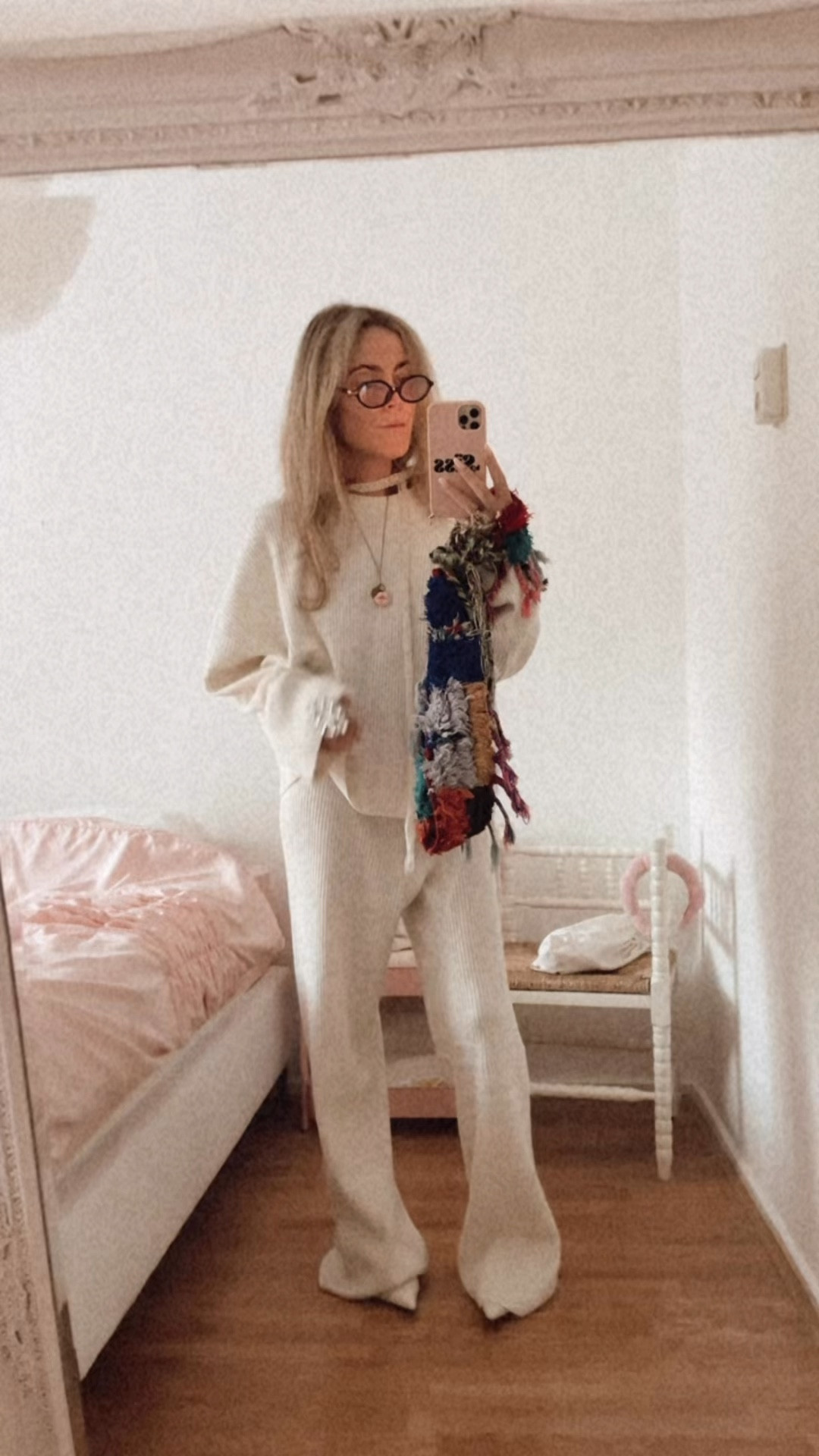 This knitted suit #lounge wear we love!  Also ordered the other color will link both, the trousers run quite big. Wearing the top in the biggest size cause we love the x boxy fit even more 💕🫶🏻 (actual size medium for ref.) also linked our blue lights glasses we wear a lot! 

#LTKSeasonal #LTKStyleTip #LTKU