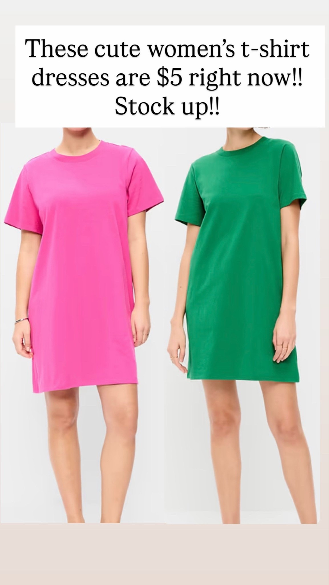 Cutest t-shirt dresses for women are $5!!! Normally $19!!!!

#LTKSaleAlert