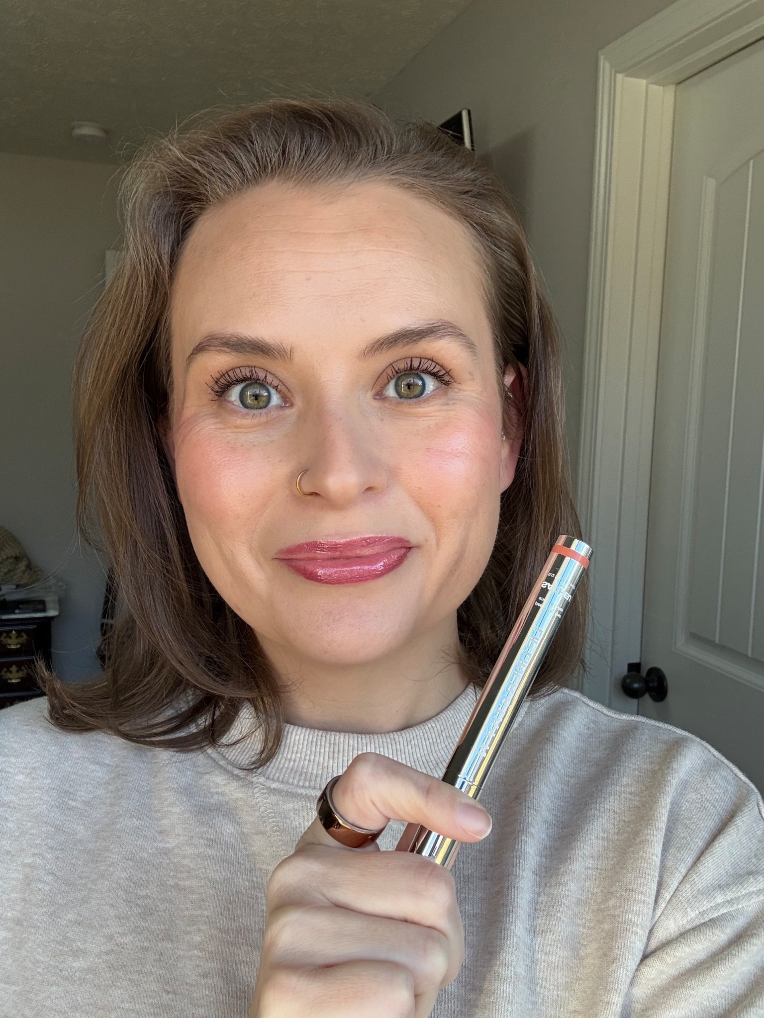 I tried my first peel off lip stain! I used it to outline my lips, and topped it with a shimmery gloss. This stain LASTS. 

#pinked #amazon #ulta #target 

#LTKgrwm #LTKSaleAlert #LTKBeauty